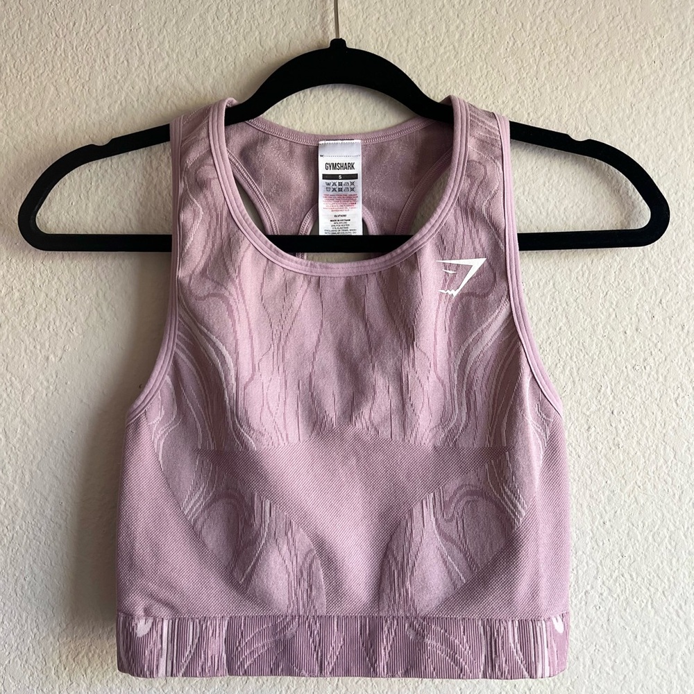 Gymshark Mercury Seamless Crop Tank - Size S Light Purple